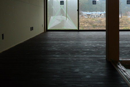 houseK 床板塗装　Snowdesignoffice スノーデザインオフィス 静岡　島田　藤枝 住宅設計　設計事務所
